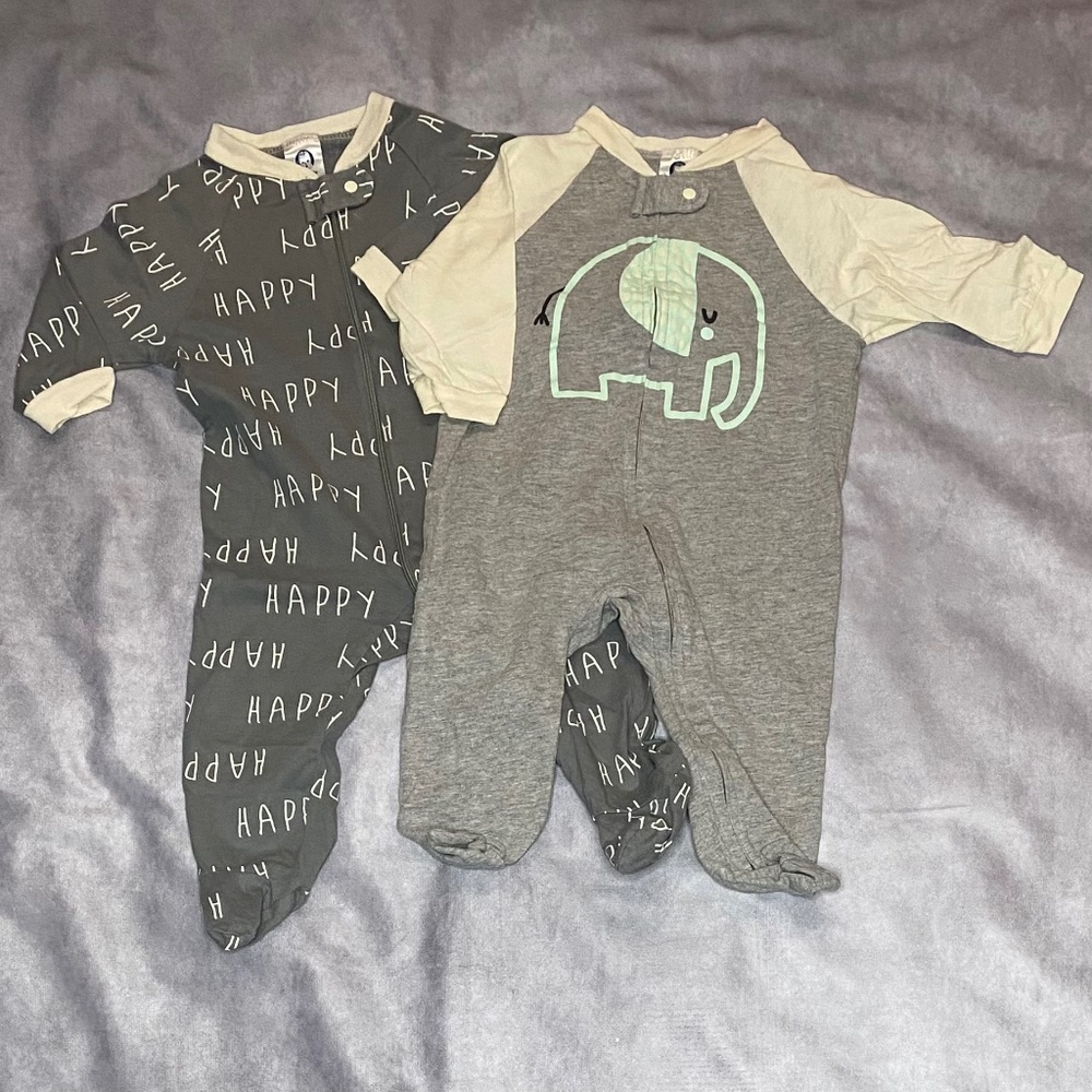 2 - Gerber Sleep N Play Footie Pajamas